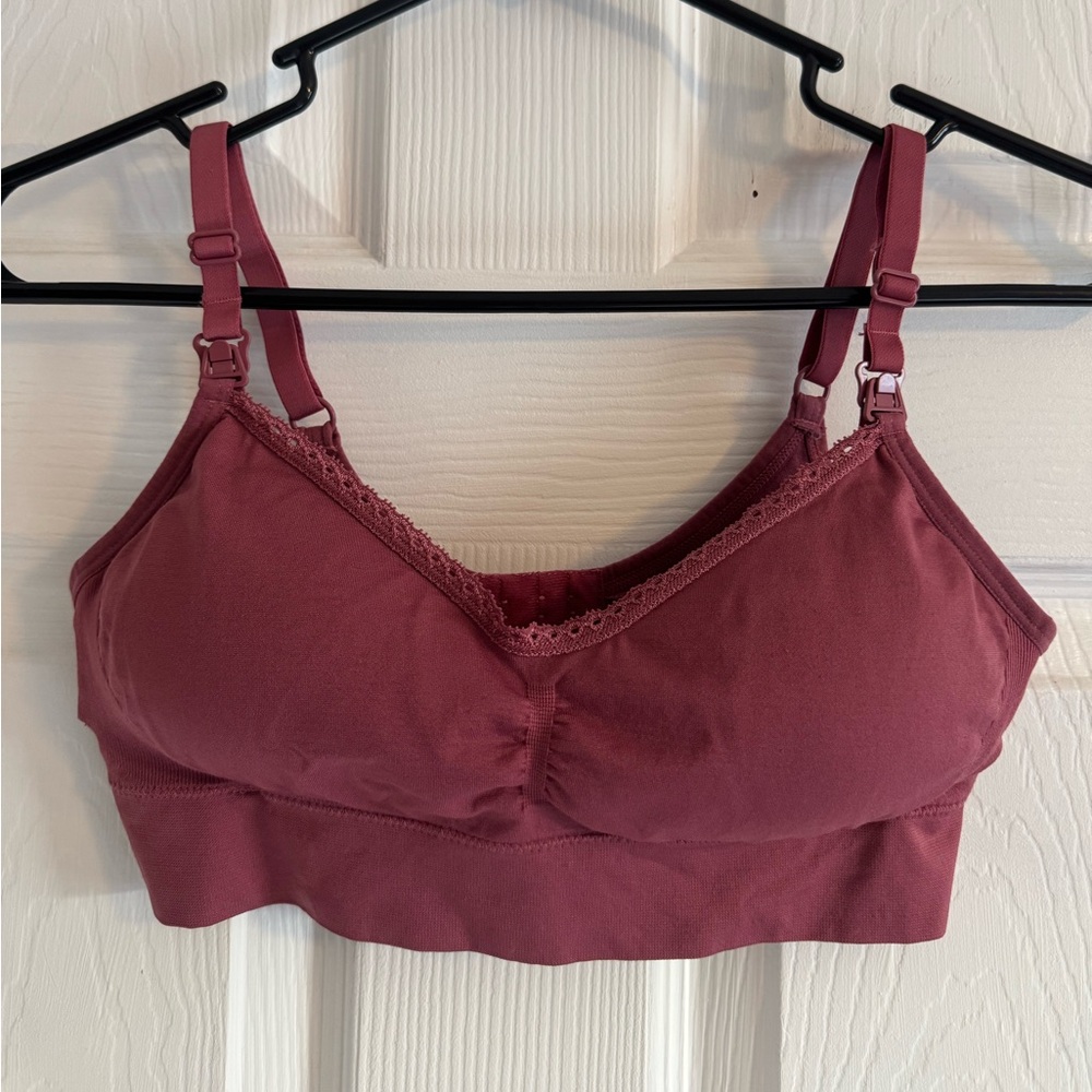 Under Control Burgundy Maternity Nursing Bra Size Medium